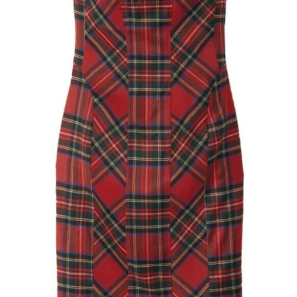 Iconic Dolce & Gabbana Plaid Tartan Fall 2008 Collection Red Midi Dress M $850 - Picture 8 of 8
